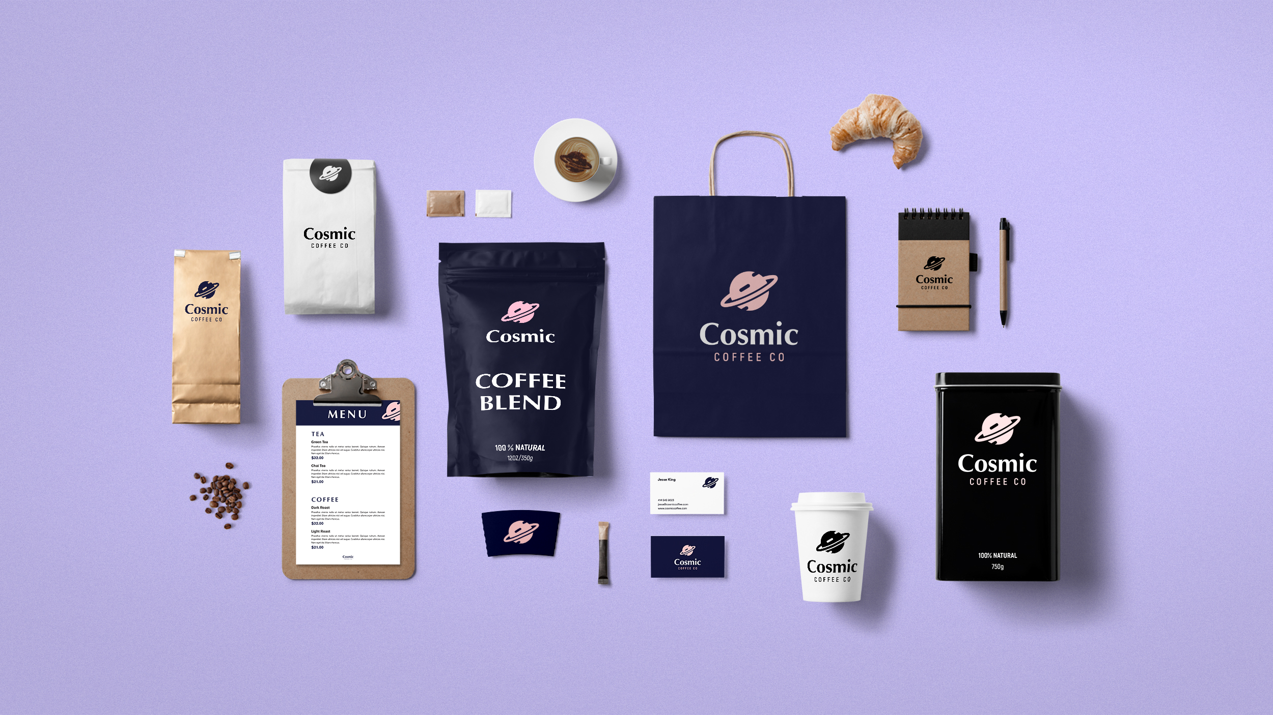 Brand color palette and typography